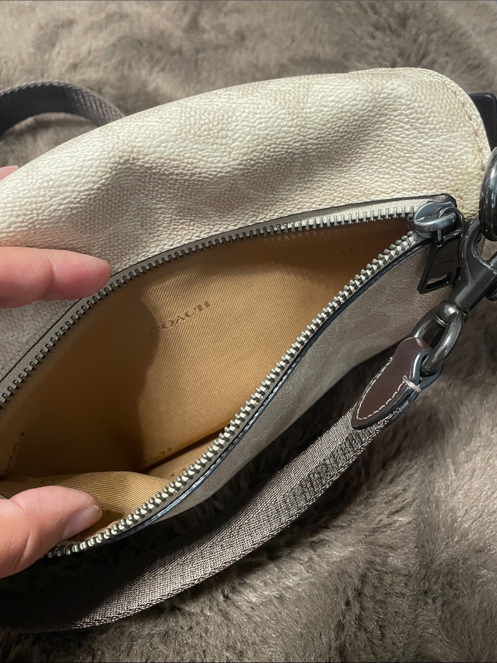 Coach Purse Leather Floral Bethany Belt Bag Signature Canvas Blossom Print - Picture 4 of 8